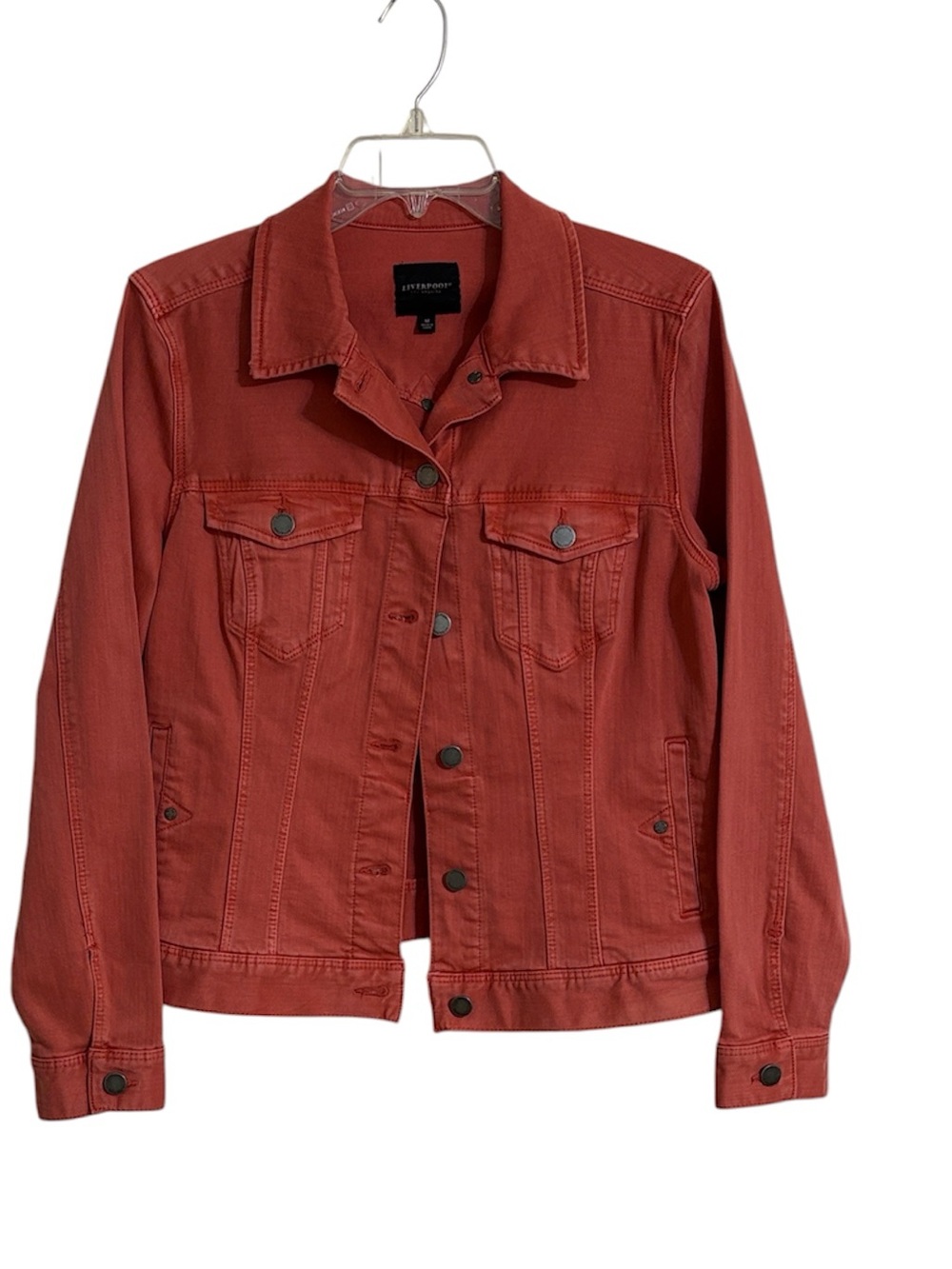 Liverpool Jeans Company Coral Colored Denim Jean Jacket